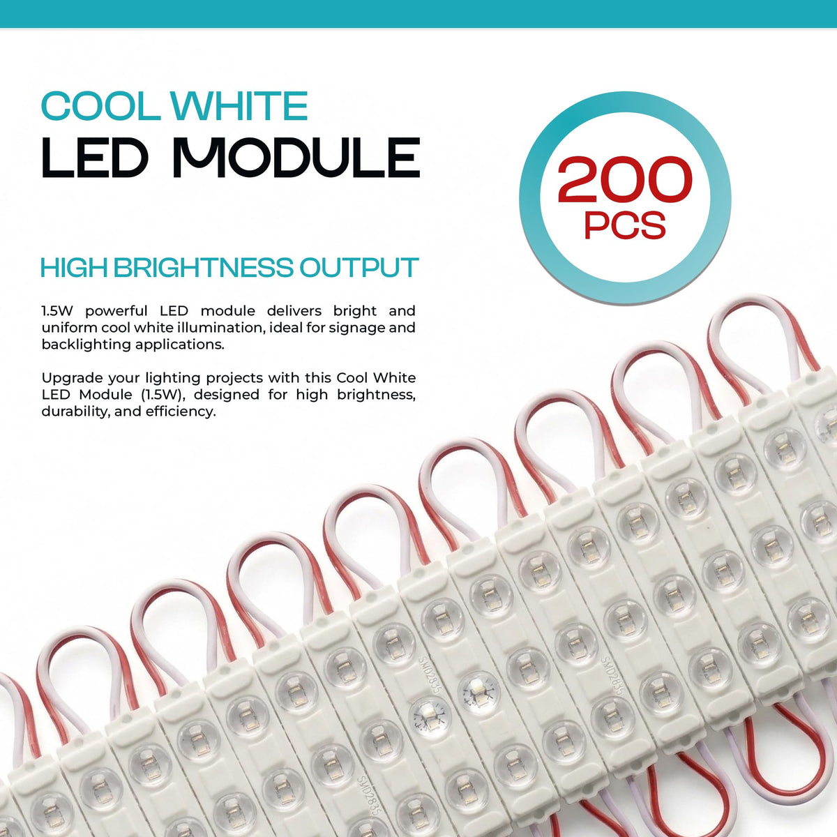 100pcs Injection LED Module for Signs 1.5W DC12V~4104