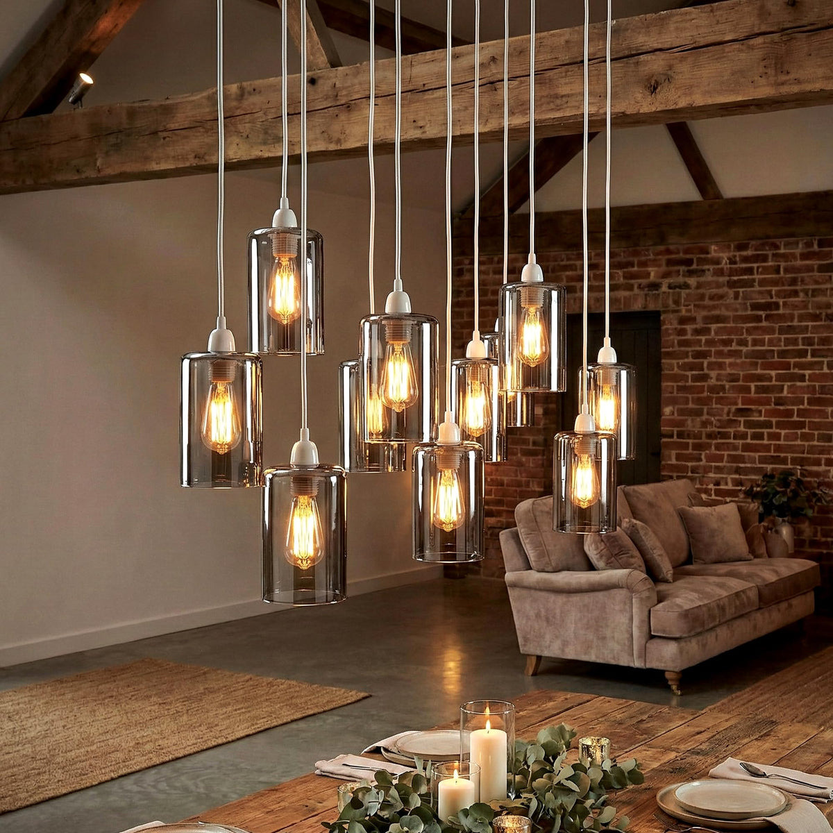 2Pack Glass Lamp Shade E27 Easy Fit Ceiling Pendant~4111