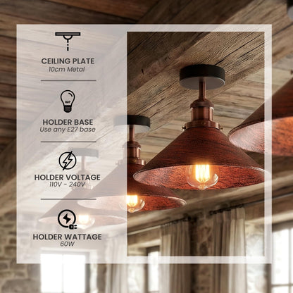 chrome ceiling rose lamp shade