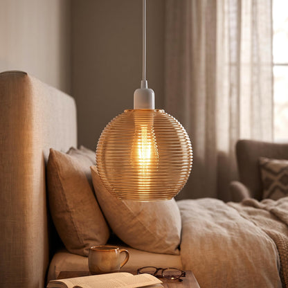 Amber Glass Lamp Shade Pendant Light Replacement~4081