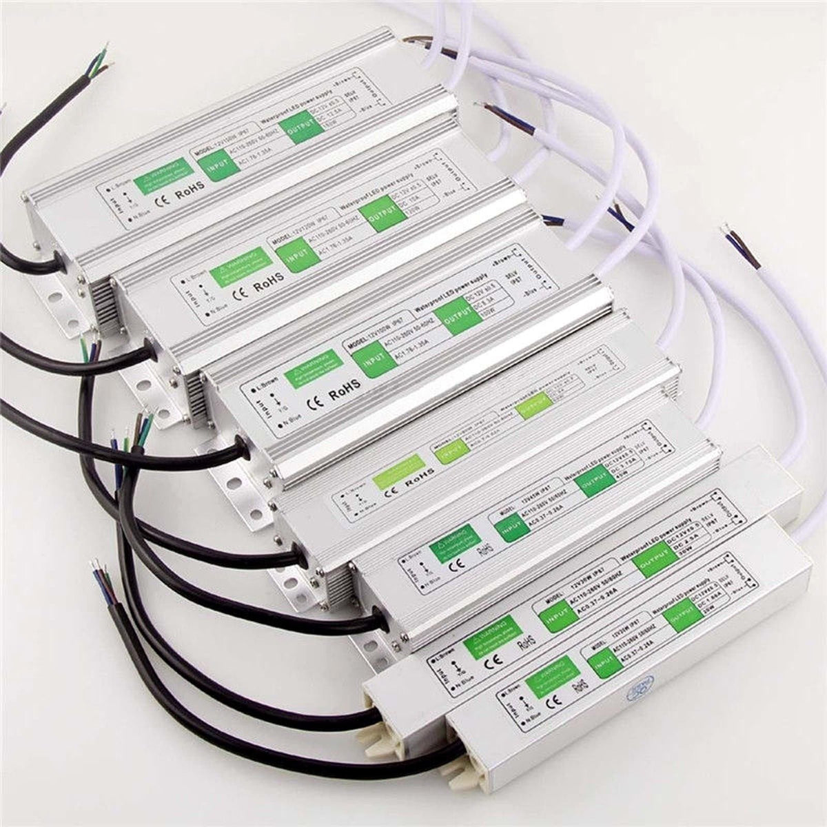 DC12V IP67 Waterproof LED Power Supply 10W-350W~4056