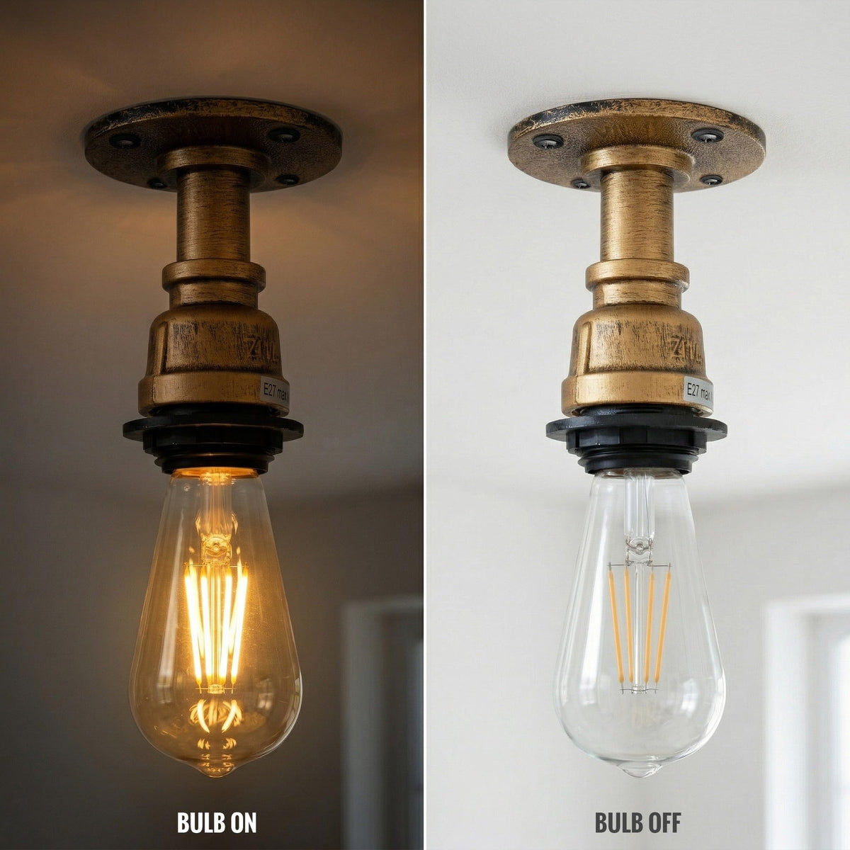 clear glass fixture industrial