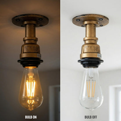 clear glass fixture industrial