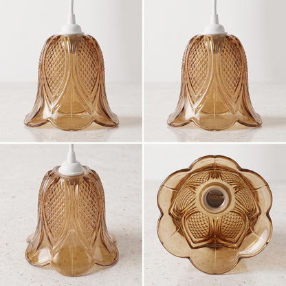 Amber Glass Lamp Shade Pendant Light Replacement~4081