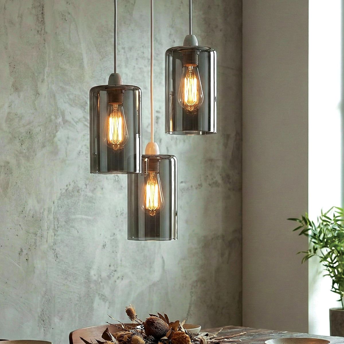 2Pack Glass Lamp Shade E27 Easy Fit Ceiling Pendant~4111