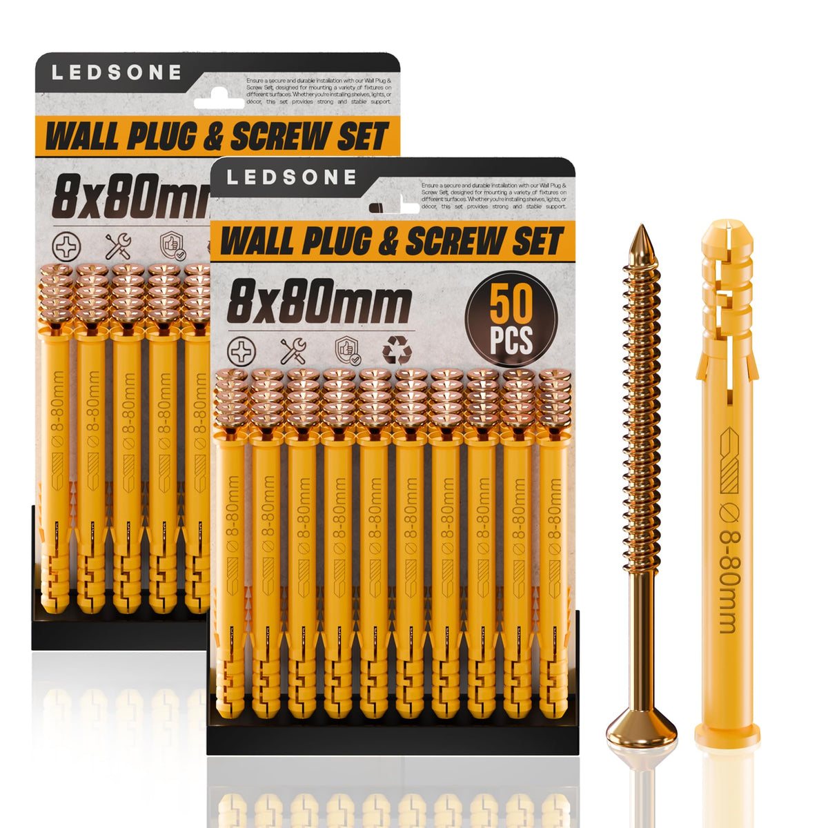 wall anchors and screws set