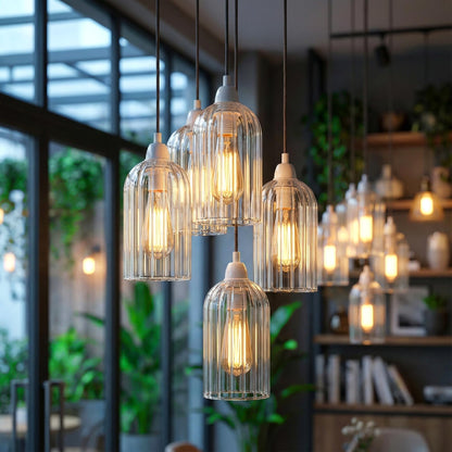2Pack Glass Lamp Shade E27 Easy Fit Ceiling Pendant~4111