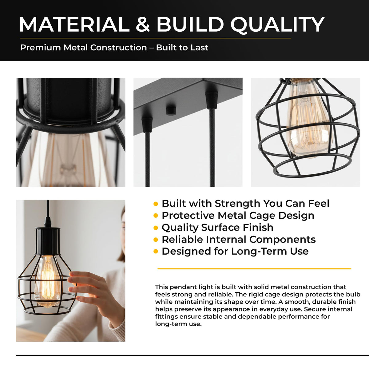 ceiling hanging light black