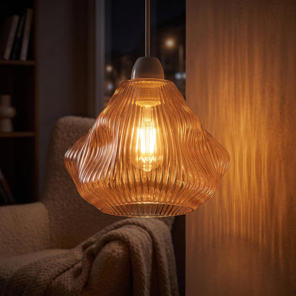 Amber Glass Lamp Shade Pendant Light Replacement~4081