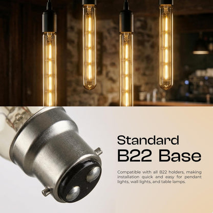 4W T185 B22 LED Non Dimmable Vintage Filament Light Bulb~2992