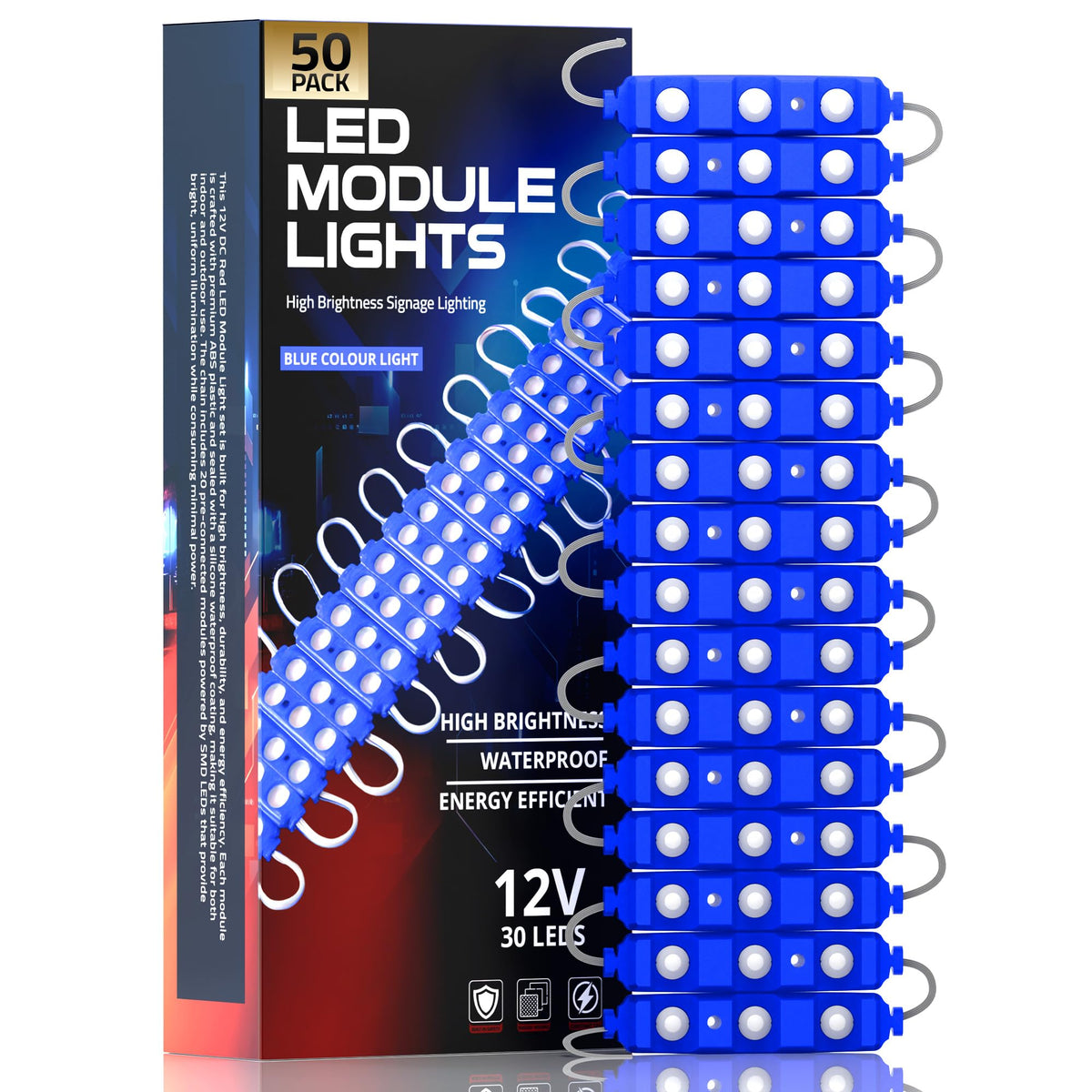 12V IP65 Waterproof LED Module 1.5W 12V Light 100/200 Pack.~4149