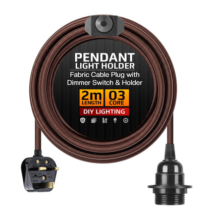 Plug in Pendant Light E27 2m Dimmer Switch Cable~4142