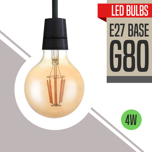 E27 4W G80 Dimmable LED Vintage Filament Classic Light Bulb~2639 - Vintagelite