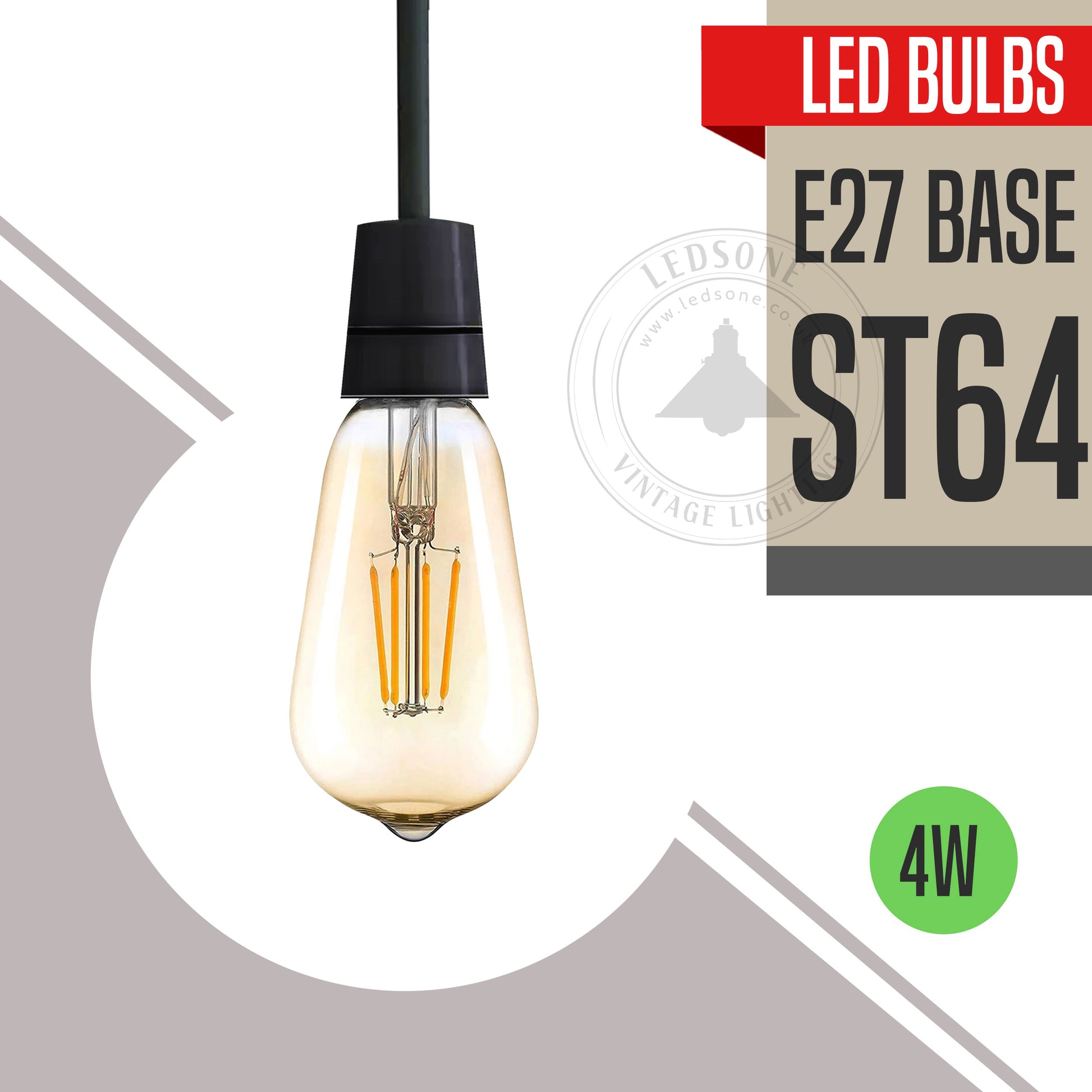Industrial ST64, 4W, E27 Bulb