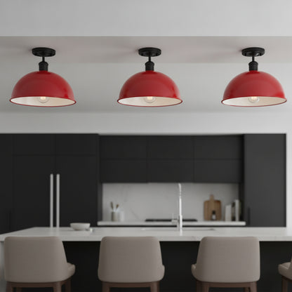 Industrial LED Semi Flush Mount E27 Ceiling Light~4152