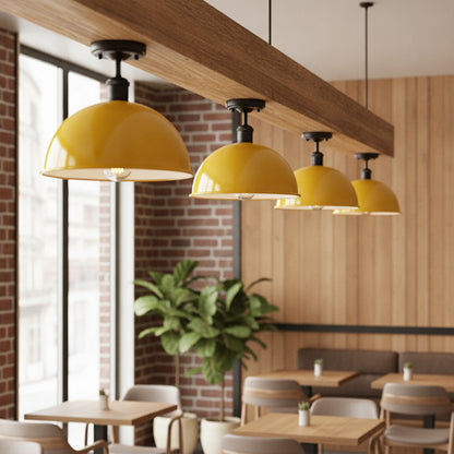 Industrial LED Semi Flush Mount E27 Ceiling Light~4152