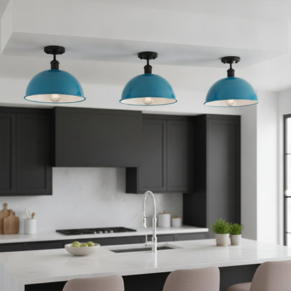 Industrial LED Semi Flush Mount E27 Ceiling Light~4152