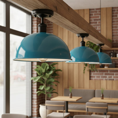 Industrial LED Semi Flush Mount E27 Ceiling Light~4152