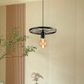 Industrial Chandelier Wheel Single Hanging Pendant Light- application image