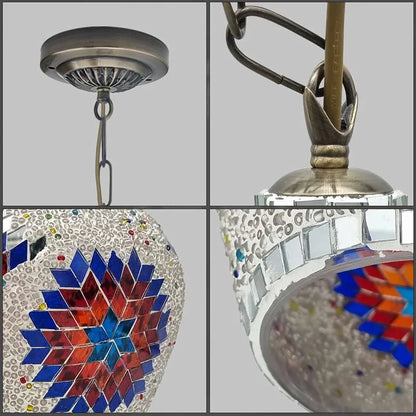 Mosaic Chandelier Ceiling Hanging Pendant Light Fixture