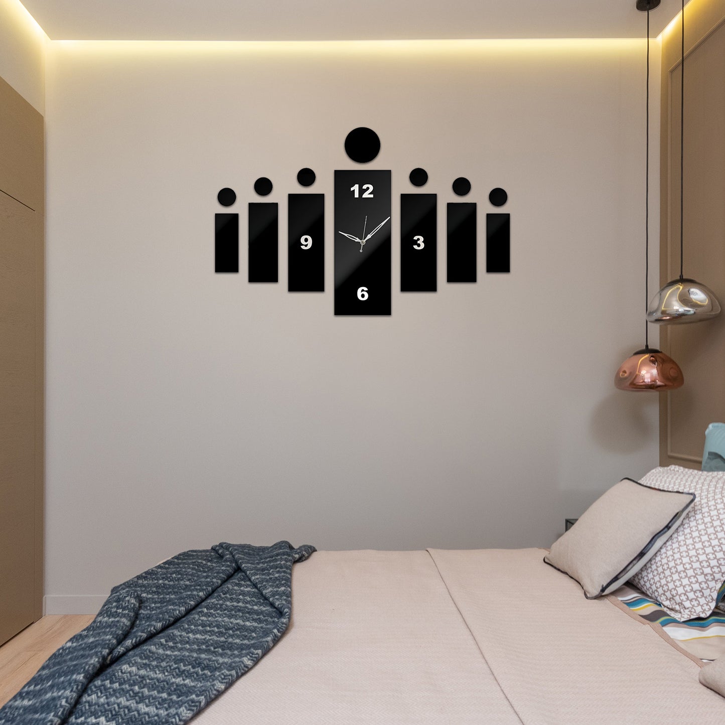 Luxury 3D Decal Wall Clock Modern Design ~3646