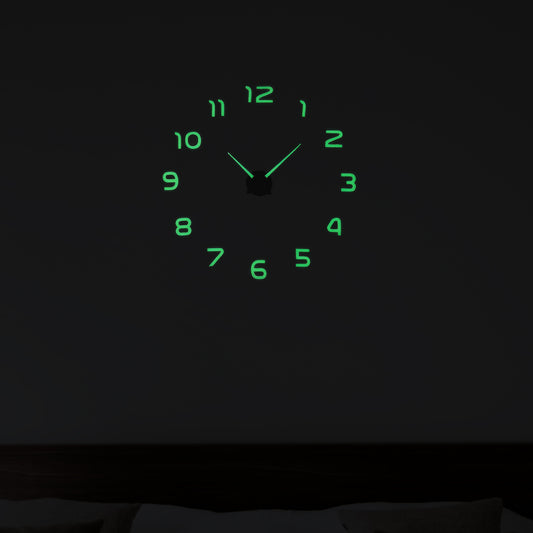 Dark Glow Modern Frameless 3D Wall Clock ~3647