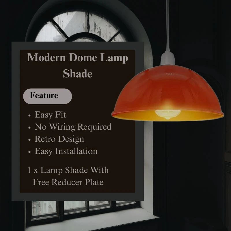 Retro Design Light Easy Fit 40cm Dome Lampshades~2680