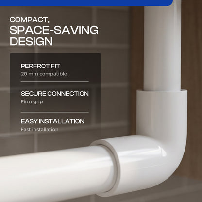 90° Elbow PVC Pipe Fitting White Connector ~ 4096
