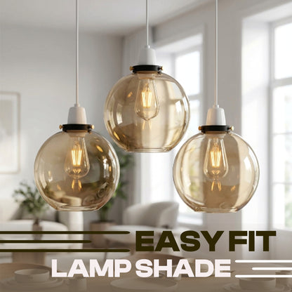 2Pack Glass Lamp Shade E27 Easy Fit Ceiling Pendant Light Shade~4112