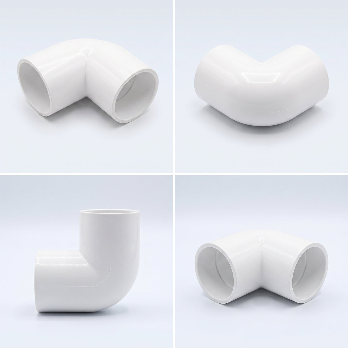 90° Elbow PVC Pipe Fitting White Connector ~ 4096