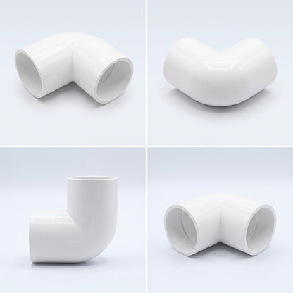 90° Elbow PVC Pipe Fitting White Connector ~ 4096
