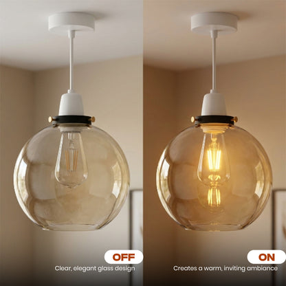 2Pack Glass Lamp Shade E27 Easy Fit Ceiling Pendant Light Shade~4112
