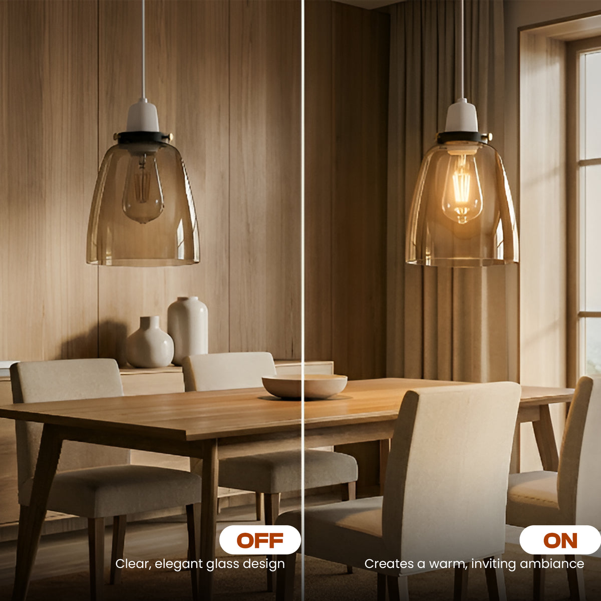 2Pack Glass Lamp Shade E27 Easy Fit Ceiling Pendant Light Shade~4112