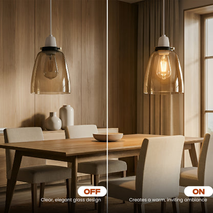 2Pack Glass Lamp Shade E27 Easy Fit Ceiling Pendant Light Shade~4112