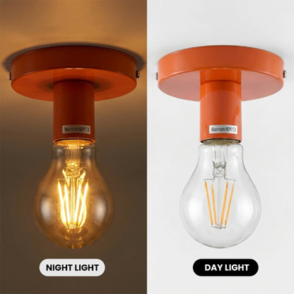 Orange Flush Mount Ceiling Light~1962
