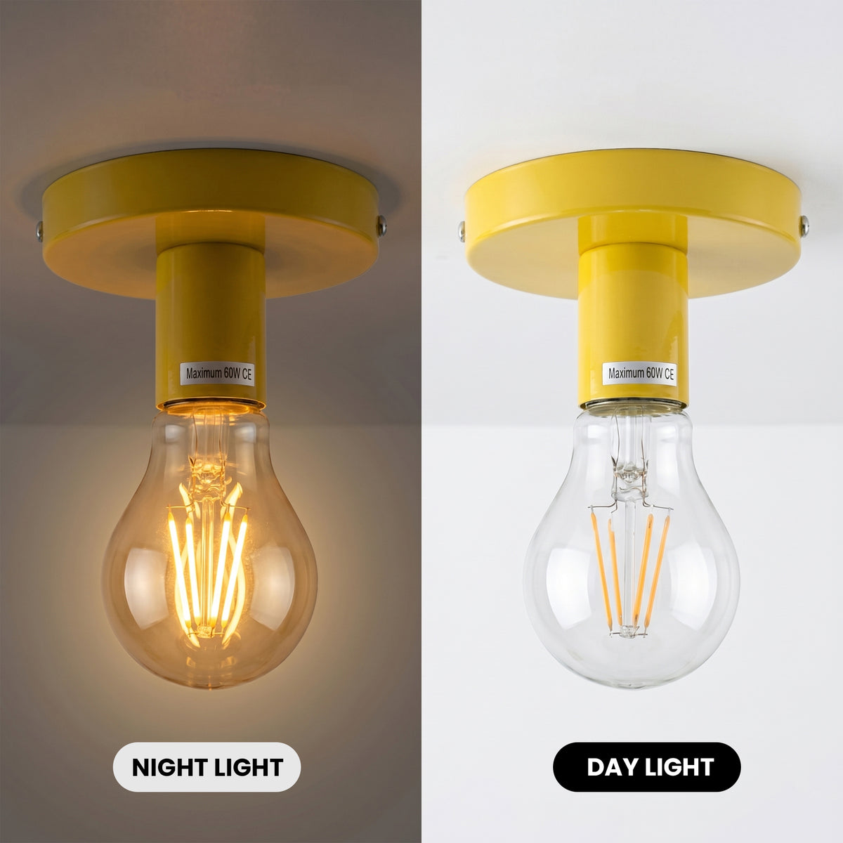 Vintage semi flush mount ceiling light