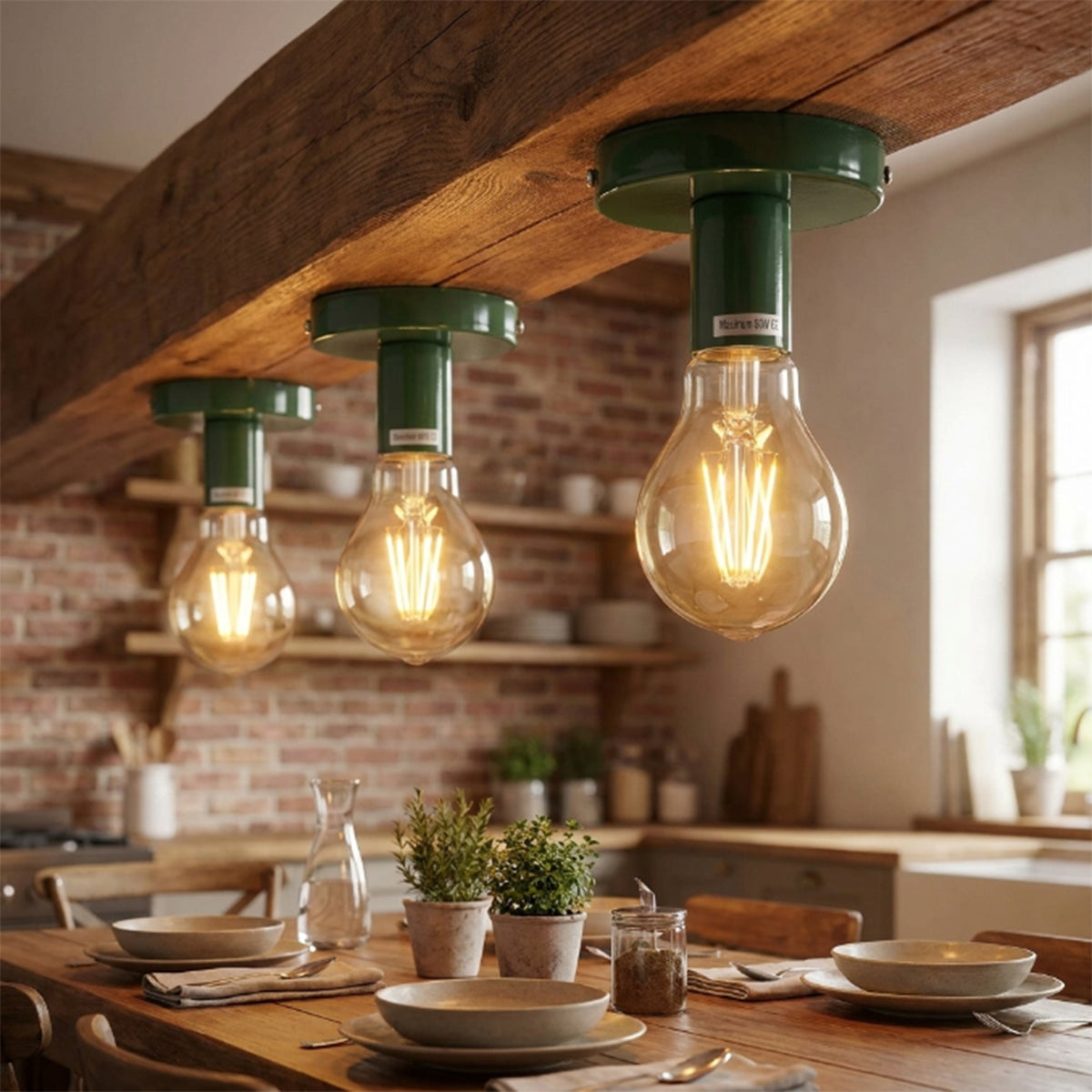 Vintage Flush Mount Ceiling Lighting~1961