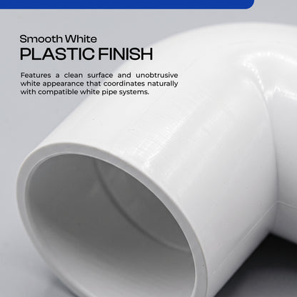 90° Elbow PVC Pipe Fitting White Connector ~ 4096