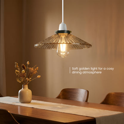 2Pack Glass Lamp Shade E27 Easy Fit Ceiling Pendant Light Shade~4112