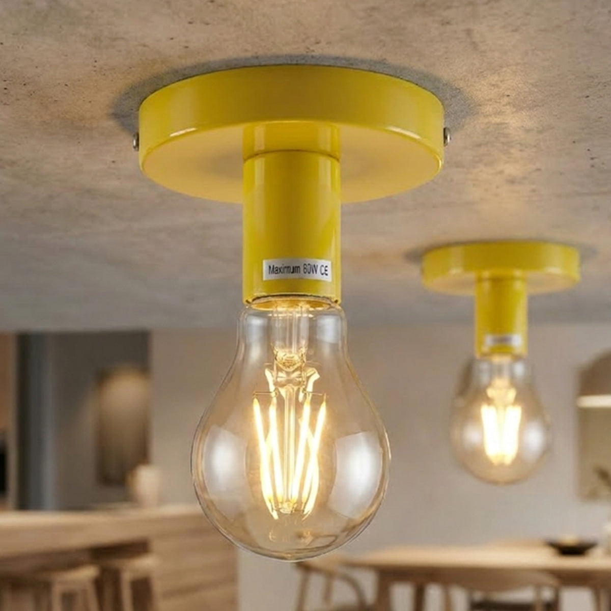 Vintage semi flush mount ceiling light