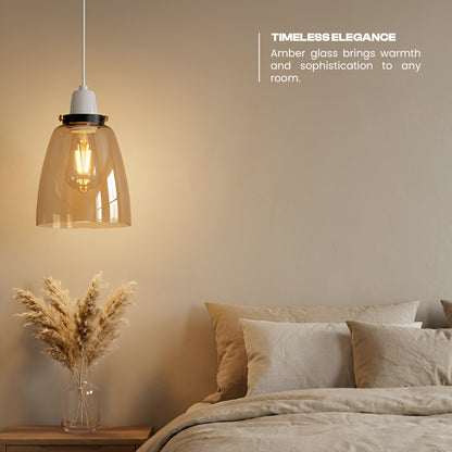 2Pack Glass Lamp Shade E27 Easy Fit Ceiling Pendant Light Shade~4112