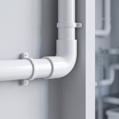 90° Elbow PVC Pipe Fitting White Connector ~ 4096