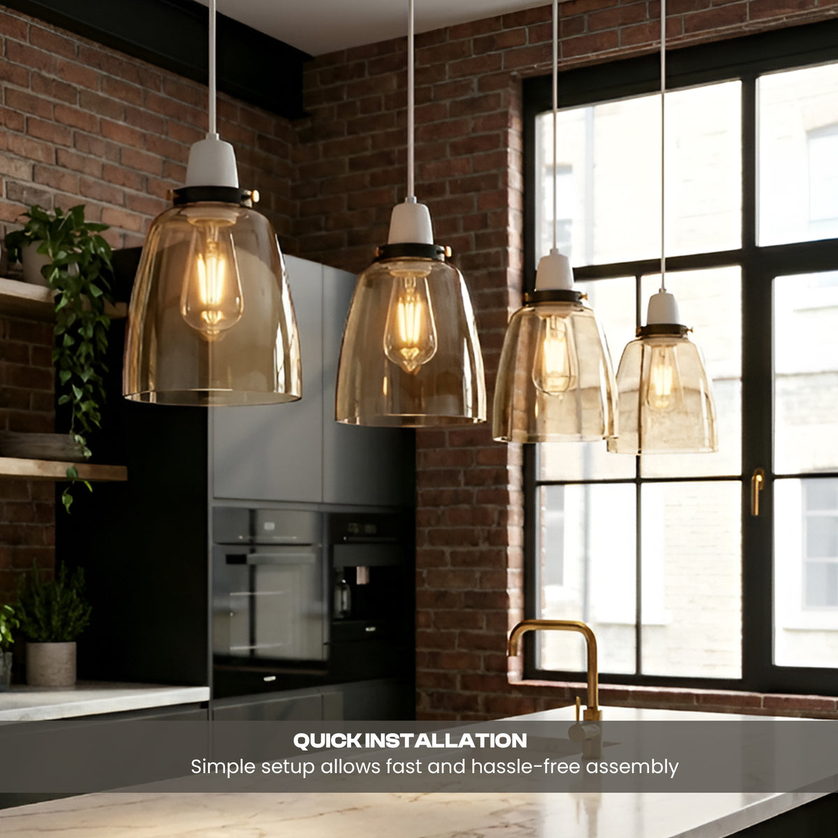 2Pack Glass Lamp Shade E27 Easy Fit Ceiling Pendant Light Shade~4112