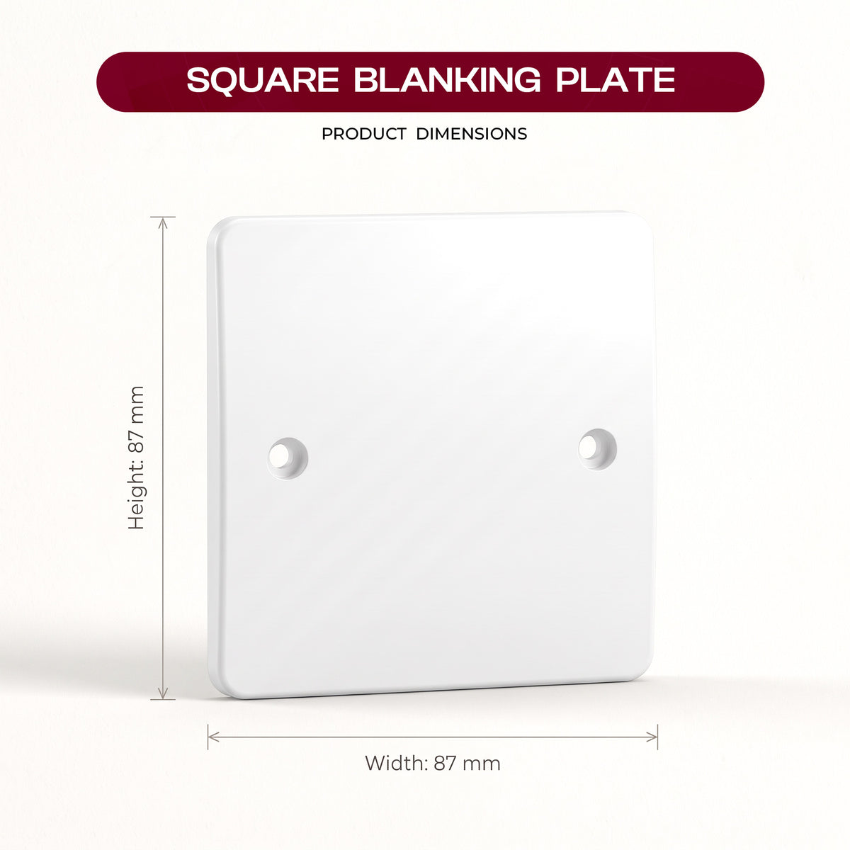White Blanking Plate 1 Gang and 2 Gang Curved Edge~4036