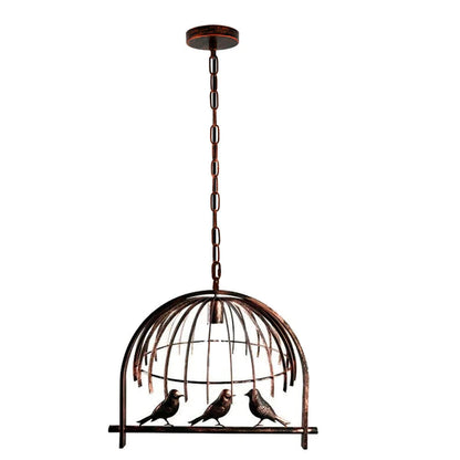 Vintage Industrial Chandelier Vintage Brass Bird Cage Ceiling Loft Pendant Light Lampshade~1147