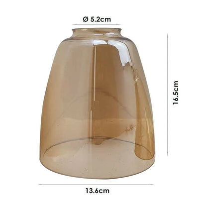 Bell Polished Glossy Lampshade Amber Glass