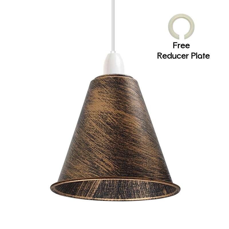 Cone Shape Metal Lamp Shades Easy Fit Pendant Light Shade~1645