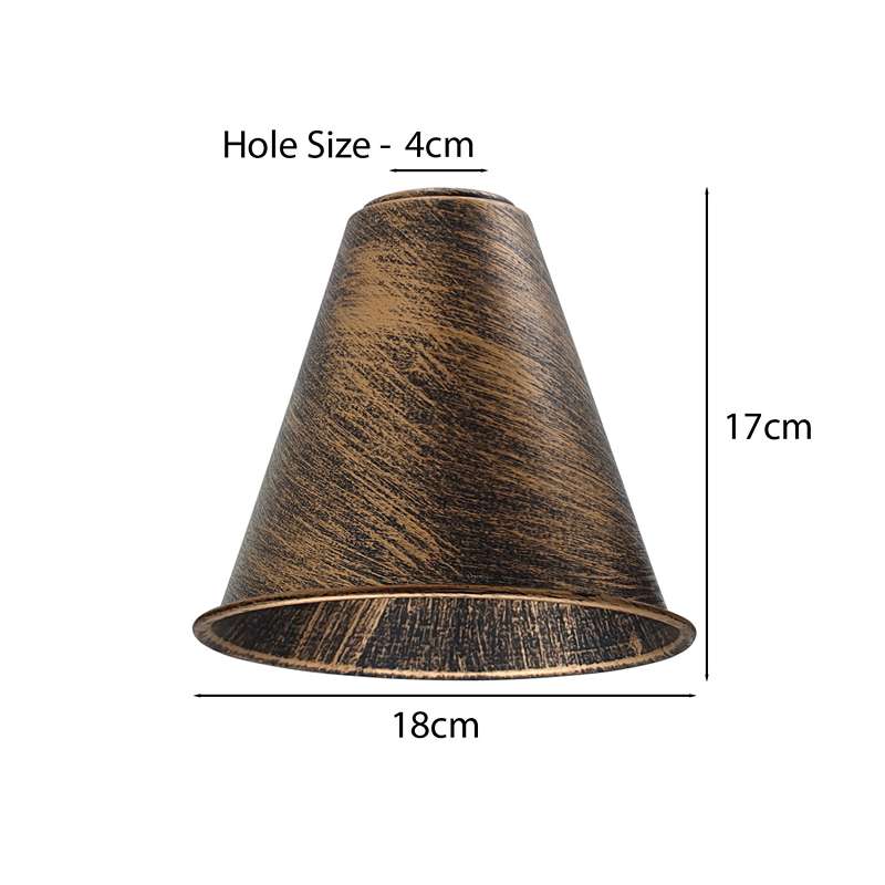 Industrial Rustic Red Cone Shade Ceiling Pendant Light Shades-Size Image