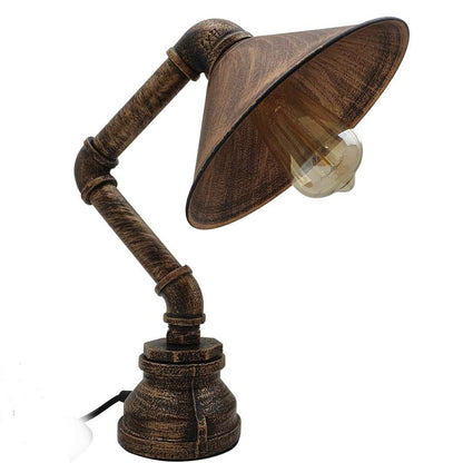Vintage Industrial Rustic Retro Style Pipe Light Steampunk Desk Table Lamp~ 3362
