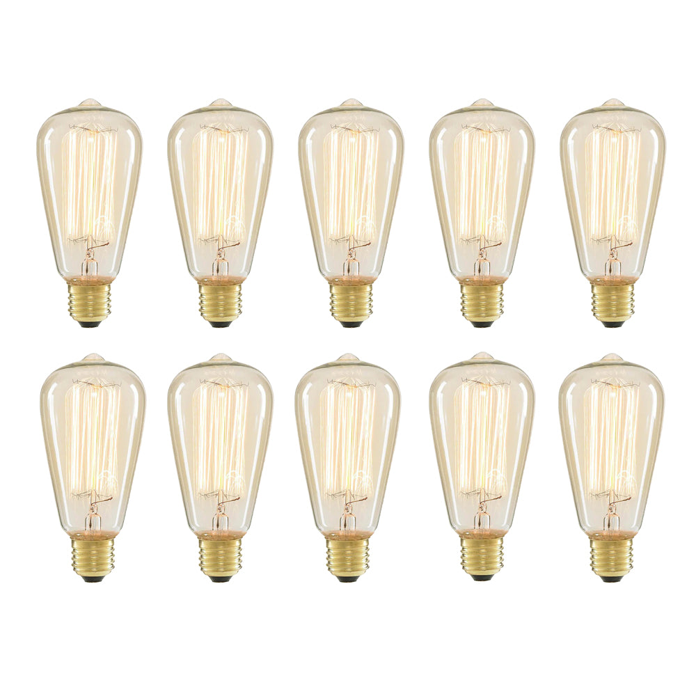 Dimmable ST64 E27 60W Globe Industrial Vintage Filament Bulb~1008